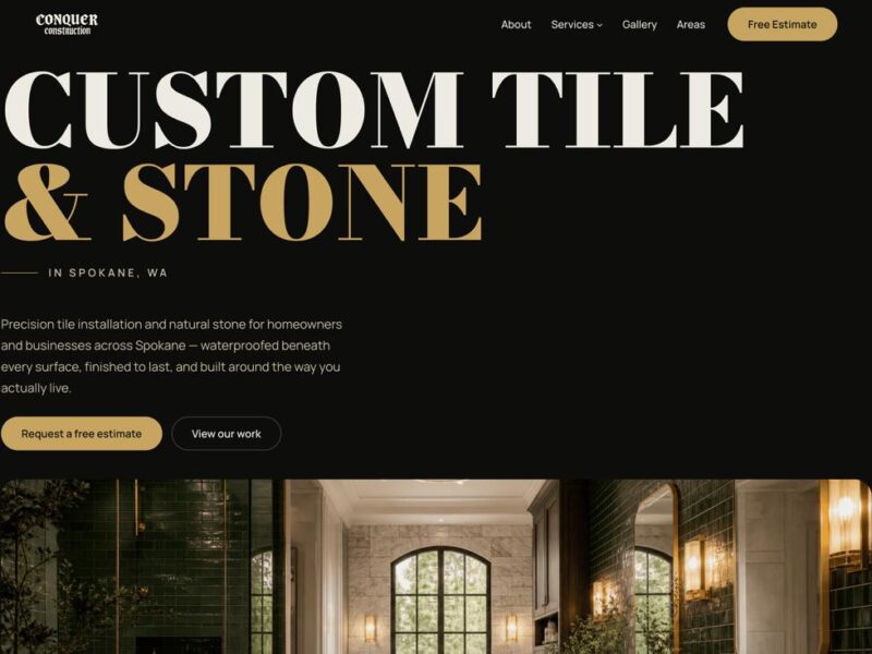Website we built for Conquer Construction