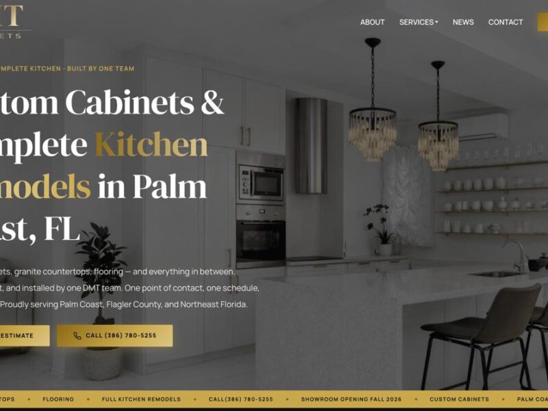 Website we built for DMT Cabinets
